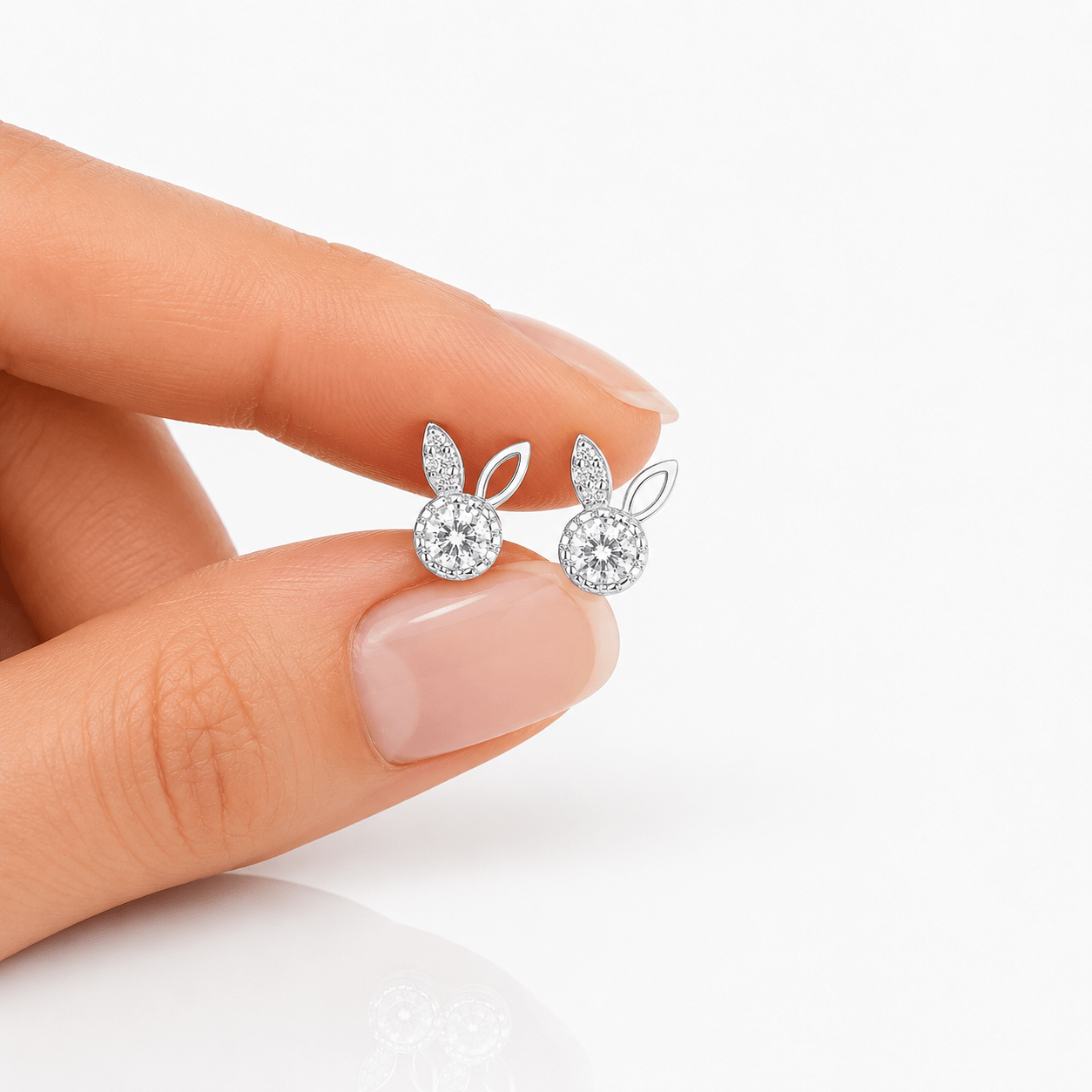 Orecchini coniglietto in argento 925 - NAFALUXE