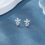 925 sterling silver AAA cubic zirconia Stud Earring - NAFALUXE