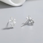 925 sterling silver AAA cubic zirconia Stud Earring - NAFALUXE