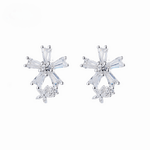 925 sterling silver AAA cubic zirconia Stud Earring - NAFALUXE