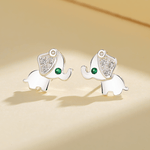 925 Sterling Silver Elephant Stud Earrings - NAFALUXE