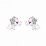 925 Sterling Silver Elephant Stud Earrings - NAFALUXE