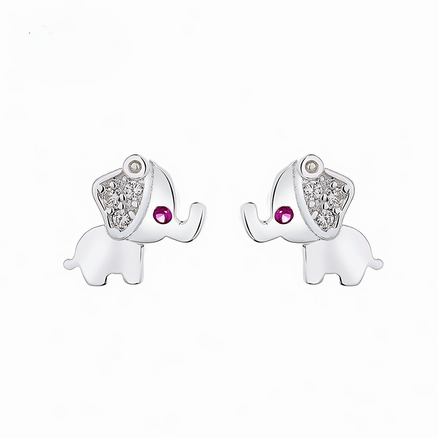 925 Sterling Silver Elephant Stud Earrings - NAFALUXE