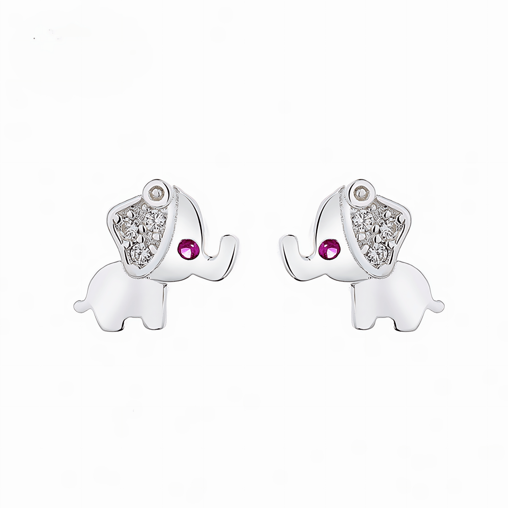 925 Sterling Silver Elephant Stud Earrings - NAFALUXE