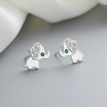 925 Sterling Silver Elephant Stud Earrings - NAFALUXE