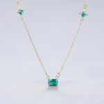 Collier en argent sterling 925 avec pierre Formica bleue – plaqué or - NAFALUXE