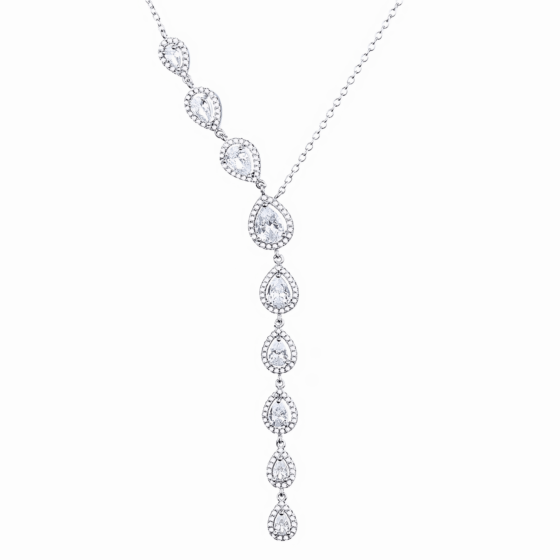 Collier pendentif en argent sterling 925 en forme de larme - NAFALUXE