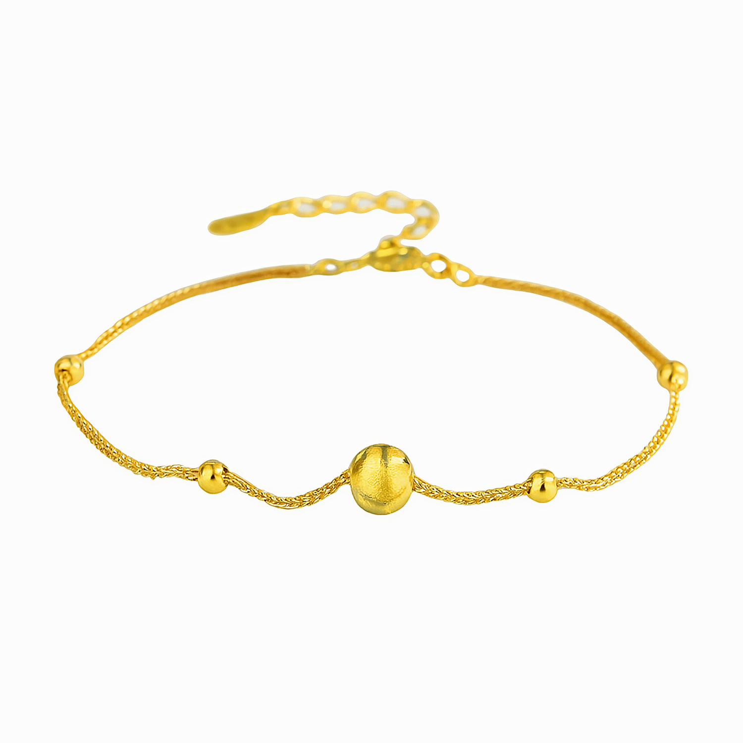 Adjustable Beaded Chain Bracelet - NAFALUXE