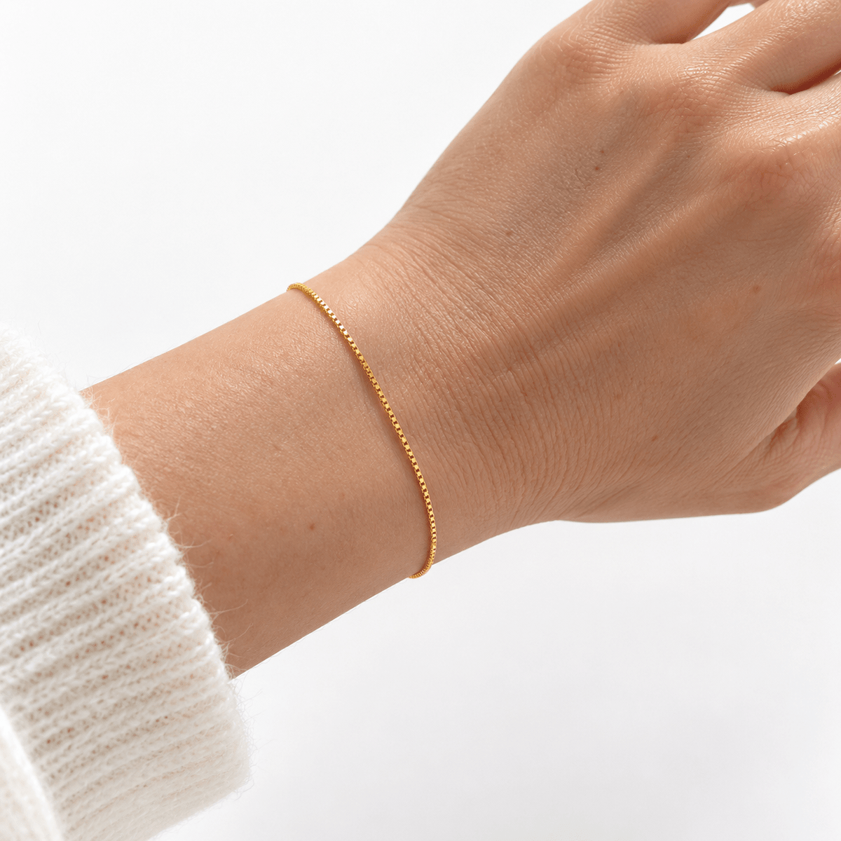 Adjustable Box Chain Bracelet – 925 Sterling Silver - NAFALUXE