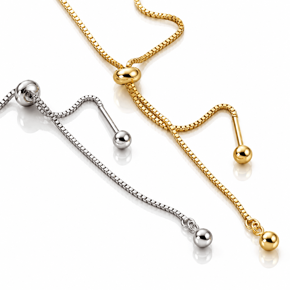 Adjustable Box Chain Bracelet – 925 Sterling Silver - NAFALUXE