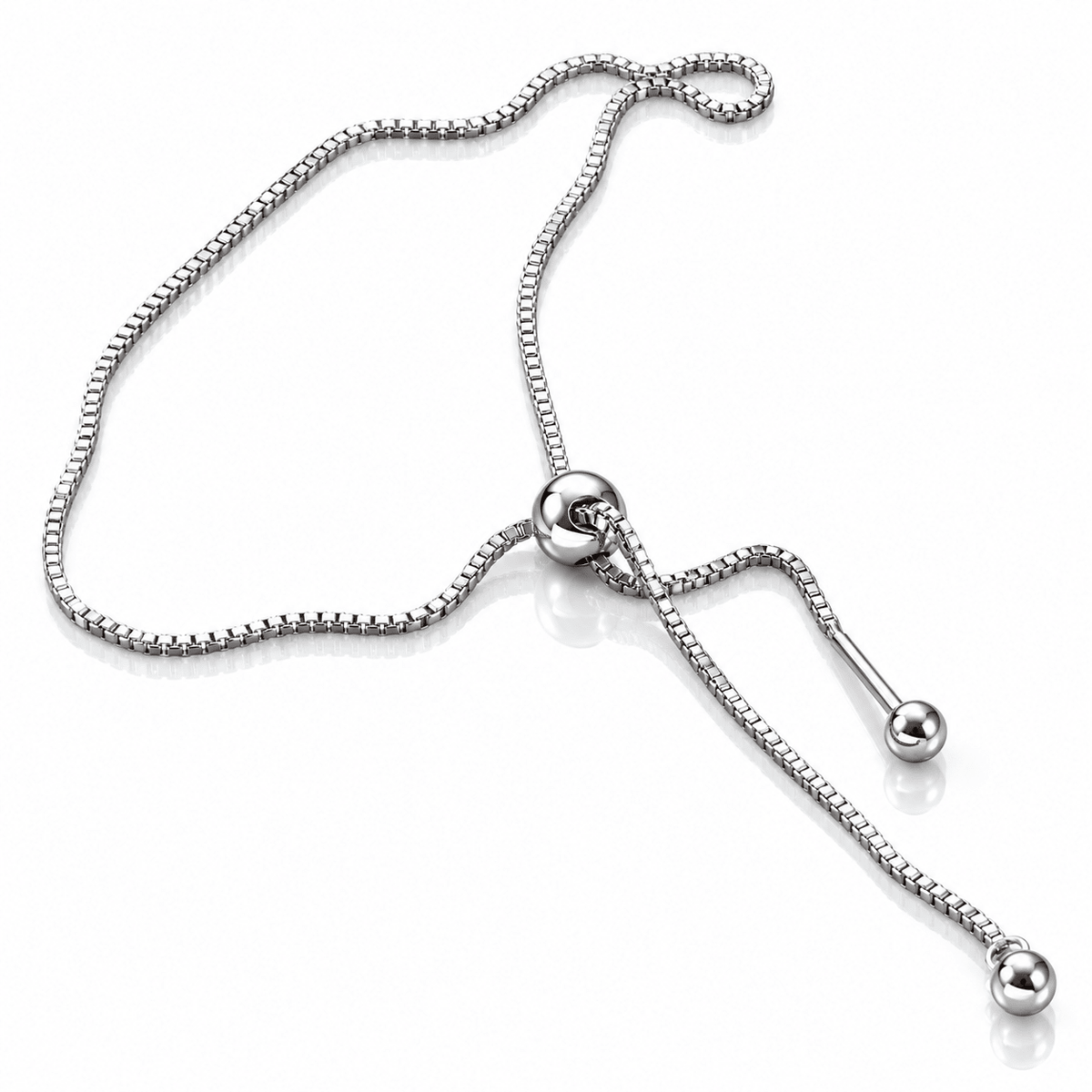 Adjustable Box Chain Bracelet – 925 Sterling Silver - NAFALUXE