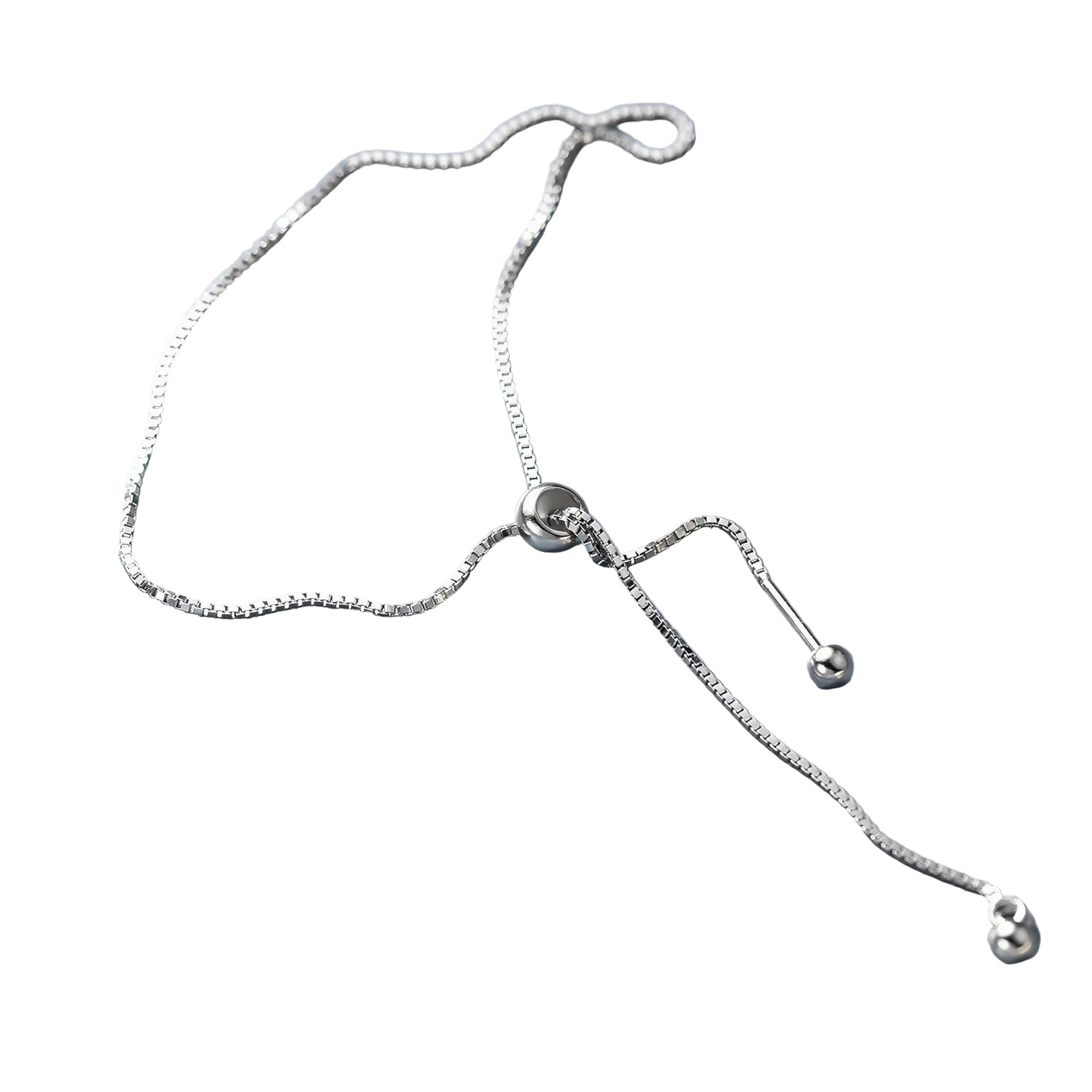 Adjustable Box Chain Bracelet – 925 Sterling Silver - NAFALUXE