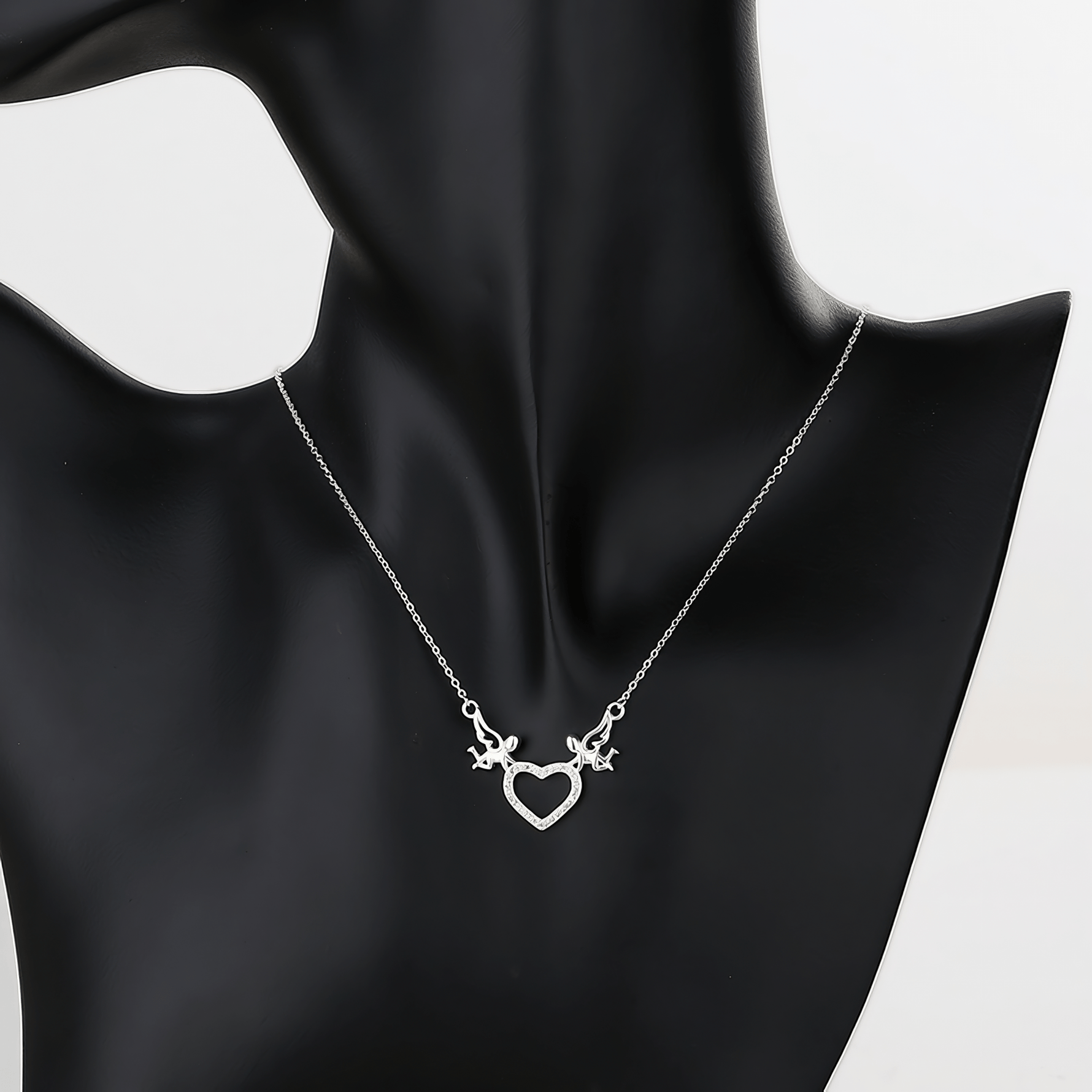 Angel Heart Necklace – 925 Silver - NAFALUXE