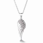 Angel Wing Jewelry Set – Necklace and Earrings with Sparkling Zircon Stones - NAFALUXE