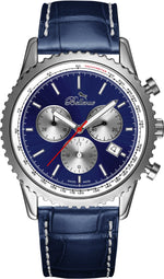 Orologio da uomo Bellevue Chronograph 43 mm blu – Quarzo Ronda - NAFALUXE