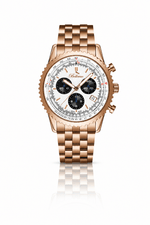 Orologio Bellevue Cronografo 43 mm in acciaio inossidabile e oro rosa – Quarzo Ronda - NAFALUXE