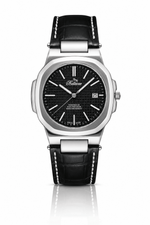 Bellevue Herrenuhr „Black Watch“ 43 mm – Ronda-Quarzwerk mit Datumsanzeige | Schwarzes PU-Lederarmband – NAFALUXE