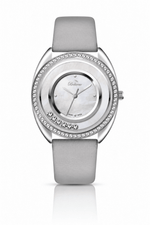 Bellevue Swiss Made Women’s Crystal Watch 34mm – Grey Strap | ETA Quartz - NAFALUXE