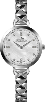 Bellevue Swiss Made Damen-Silberuhr 32 mm – Elegantes Kristallzifferblatt | Ronda-Quarzwerk – NAFALUXE