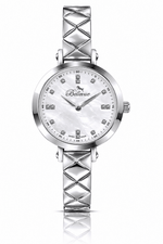 Bellevue Swiss Made Damen-Silberuhr 32 mm – Elegantes Kristallzifferblatt | Ronda-Quarzwerk – NAFALUXE