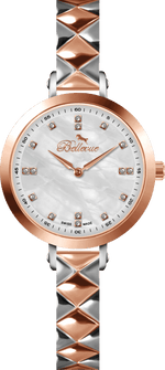 Bellevue Swiss Made Damenuhr 32 mm – Roségold & Silber | Ronda-Quarzwerk – NAFALUXE