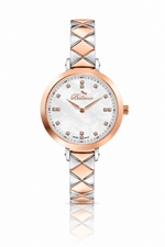 Bellevue Swiss Made Damenuhr 32 mm – Roségold & Silber | Ronda-Quarzwerk – NAFALUXE
