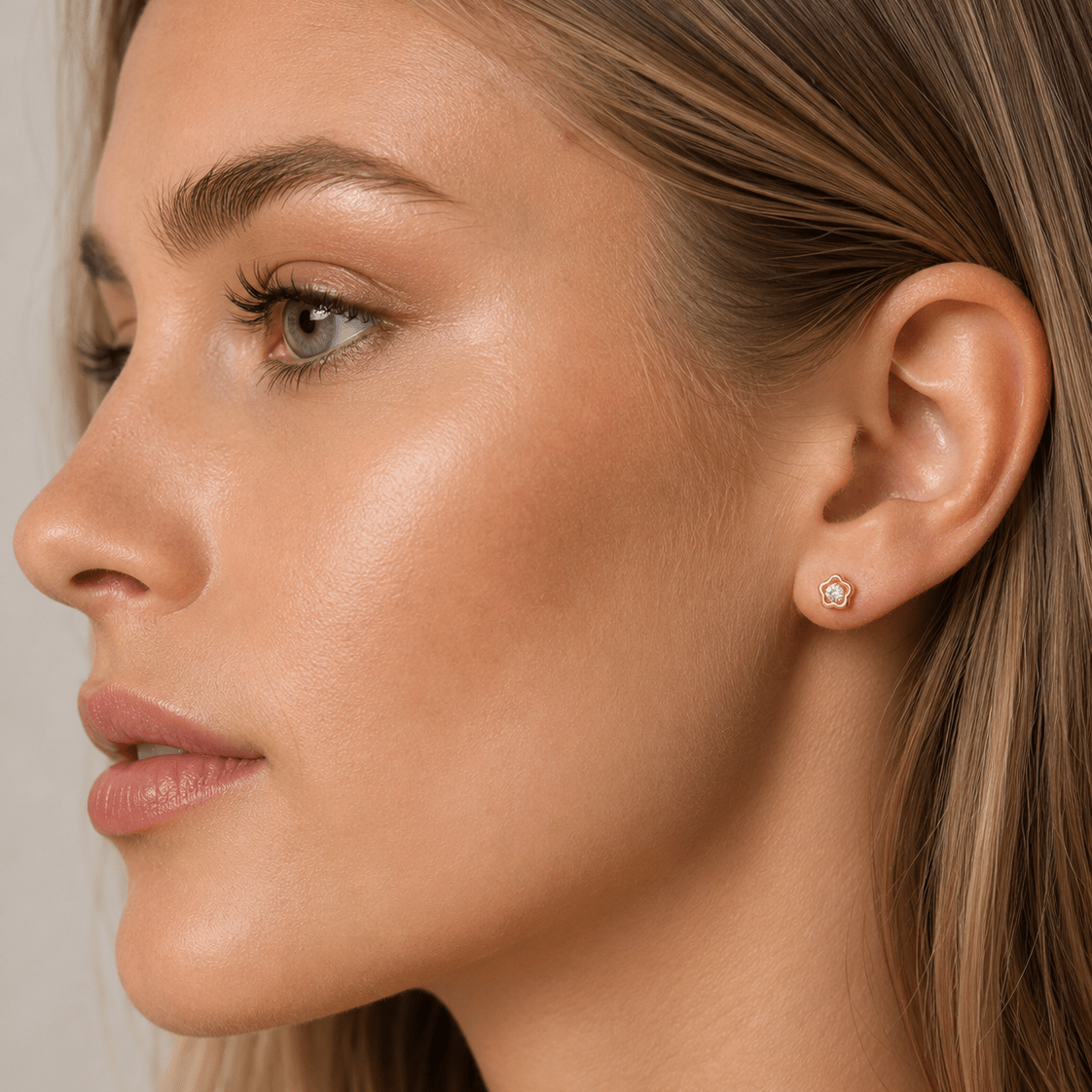 Blossom CZ Stud Earrings - NAFALUXE