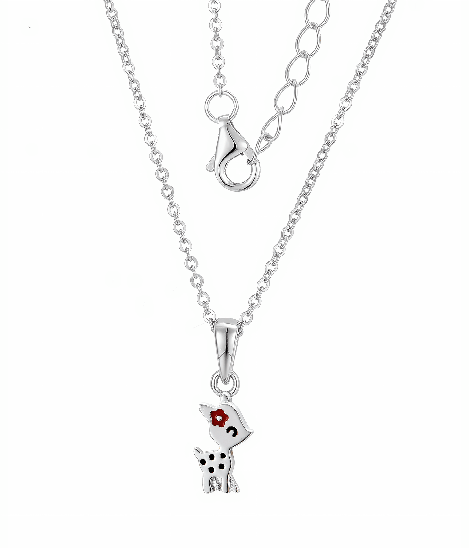 Collana con cervo in fiore - NAFALUXE