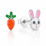 Boucles d'oreilles « Lapin et carotte » - NAFALUXE