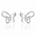 Boucles d'oreilles papillon ornées de zircons cubiques AAA étincelants - NAFALUXE