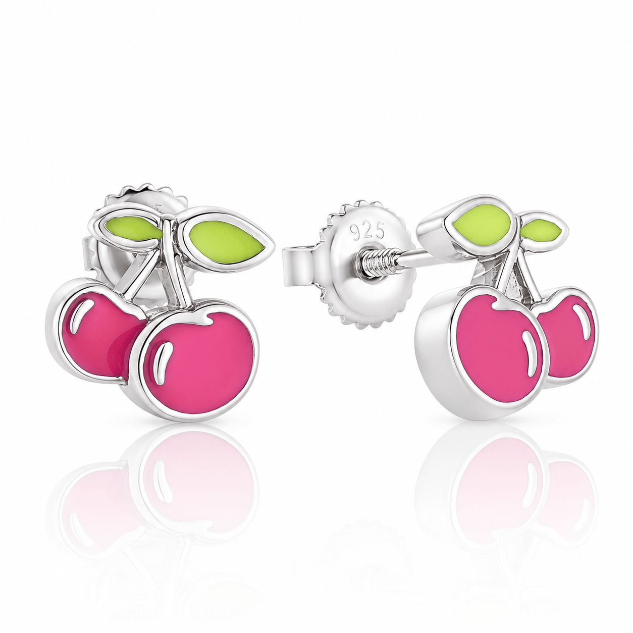 Boucles d'oreilles à clous en forme de cerise - NAFALUXE