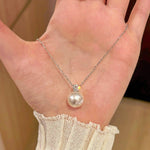 Classic Pearl Elegance Necklace - Sterling Silver 925 - NAFALUXE