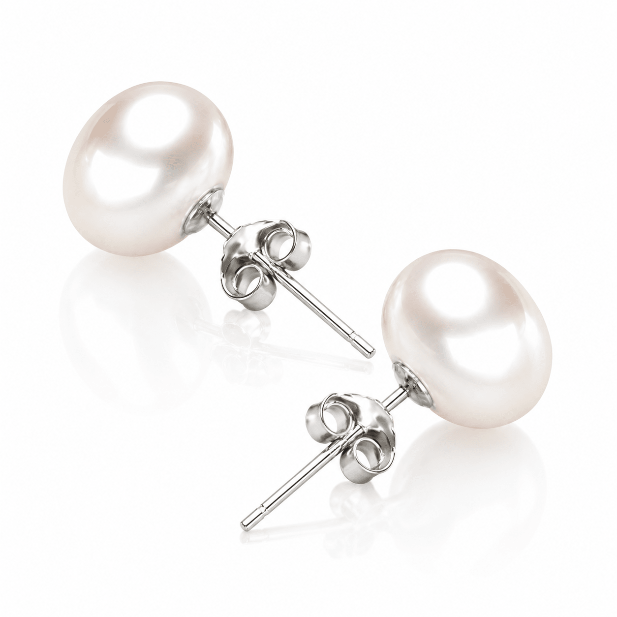 Classic Pearl Stud Earrings Elegant Timeless Design - NAFALUXE
