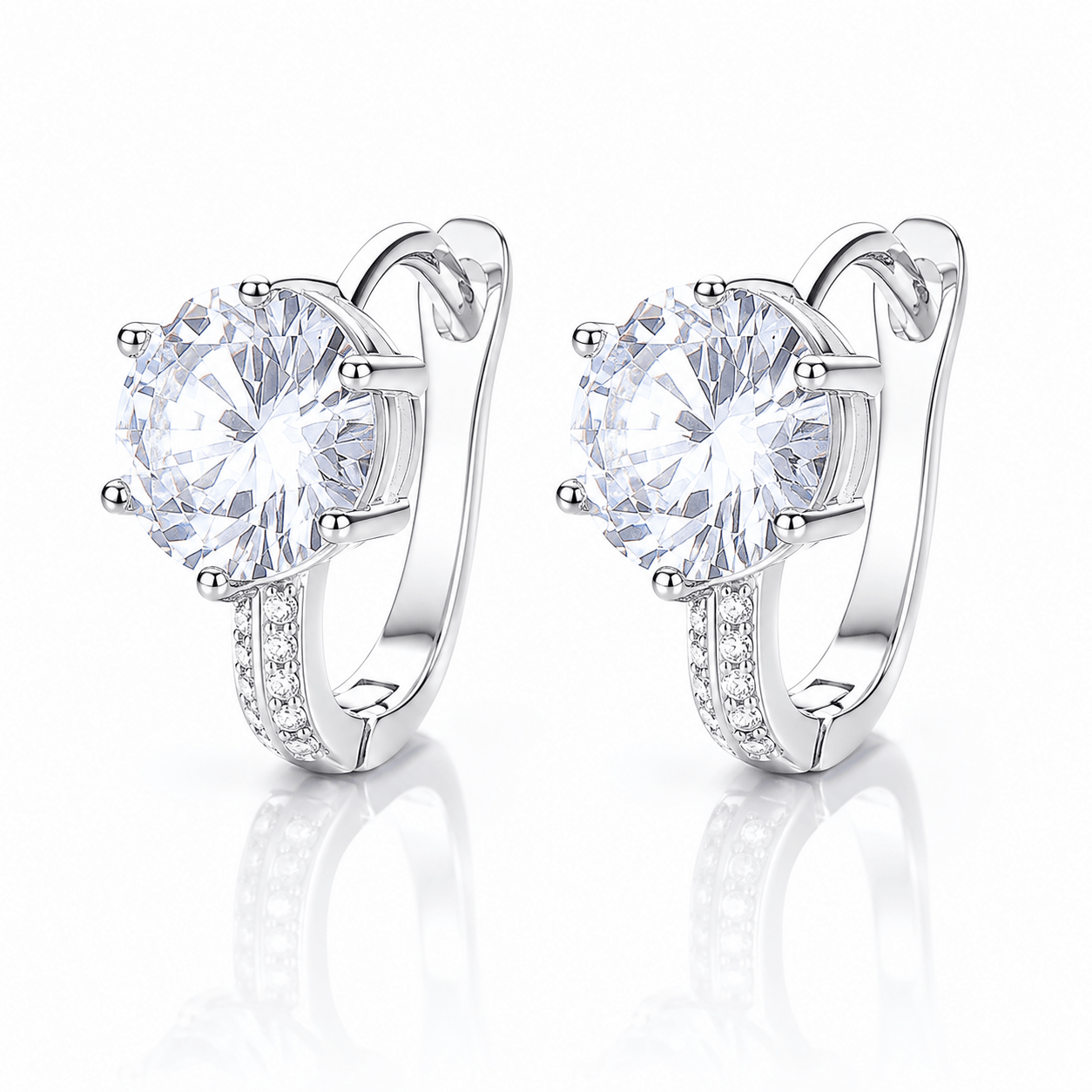 Classic Round Hoop Earrings – 925 Silver - NAFALUXE