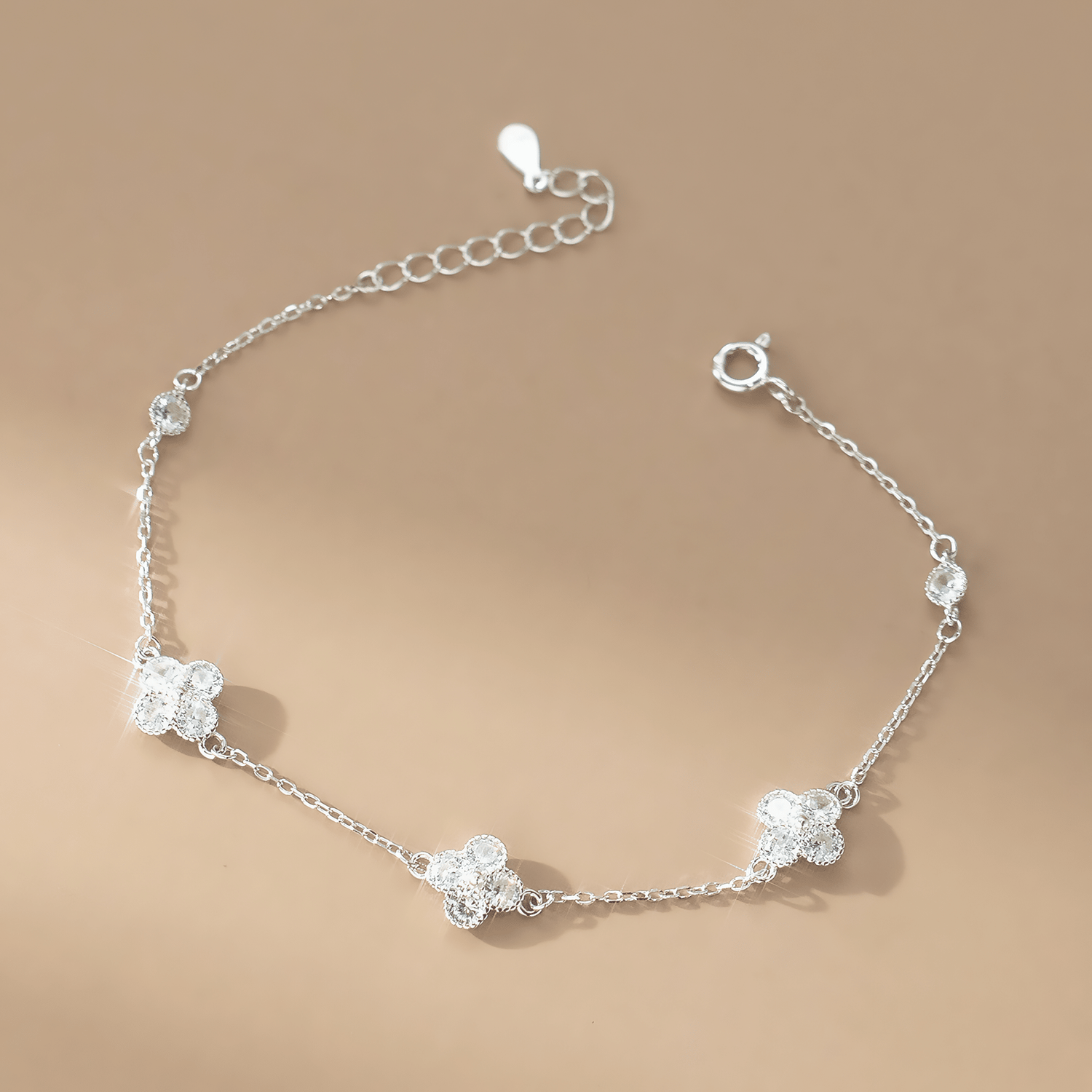 Clover CZ-Armband – 925er Sterlingsilber – NAFALUXE