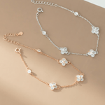 Clover CZ Bracelet – 925 Sterling Silver - NAFALUXE
