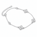 Bracelet Clover CZ – Argent sterling 925 - NAFALUXE