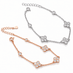 Bracelet Clover CZ – Argent sterling 925 - NAFALUXE