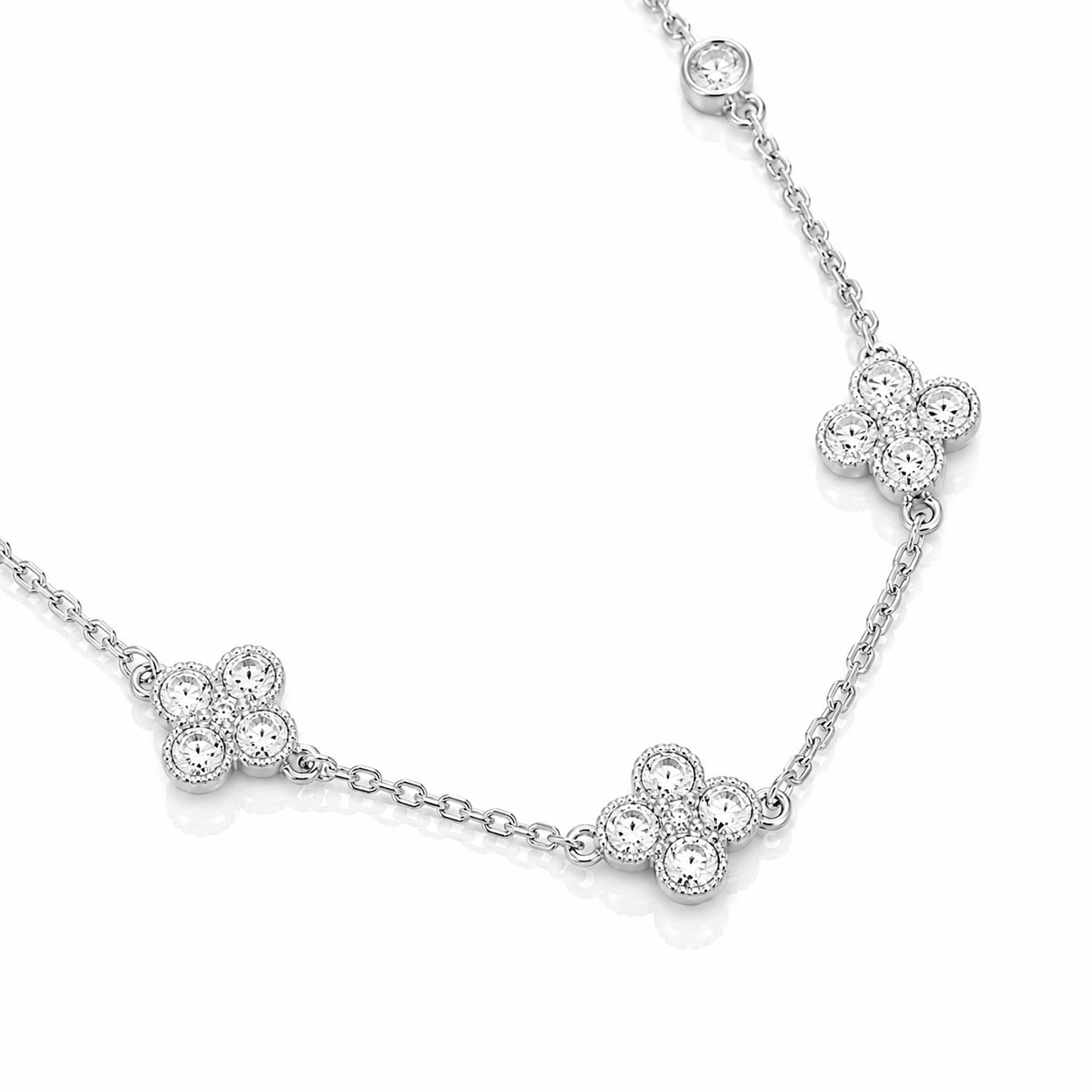 Bracelet Clover CZ – Argent sterling 925 - NAFALUXE