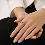 Colorful Stone Band Ring 925 Sterling Silver - NAFALUXE