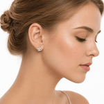 Boucles d'oreilles « Crown Swan » avec cristaux taille marquise - NAFALUXE
