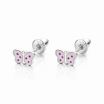 Cute Butterfly Studs – Sterling Silver for Girls - NAFALUXE