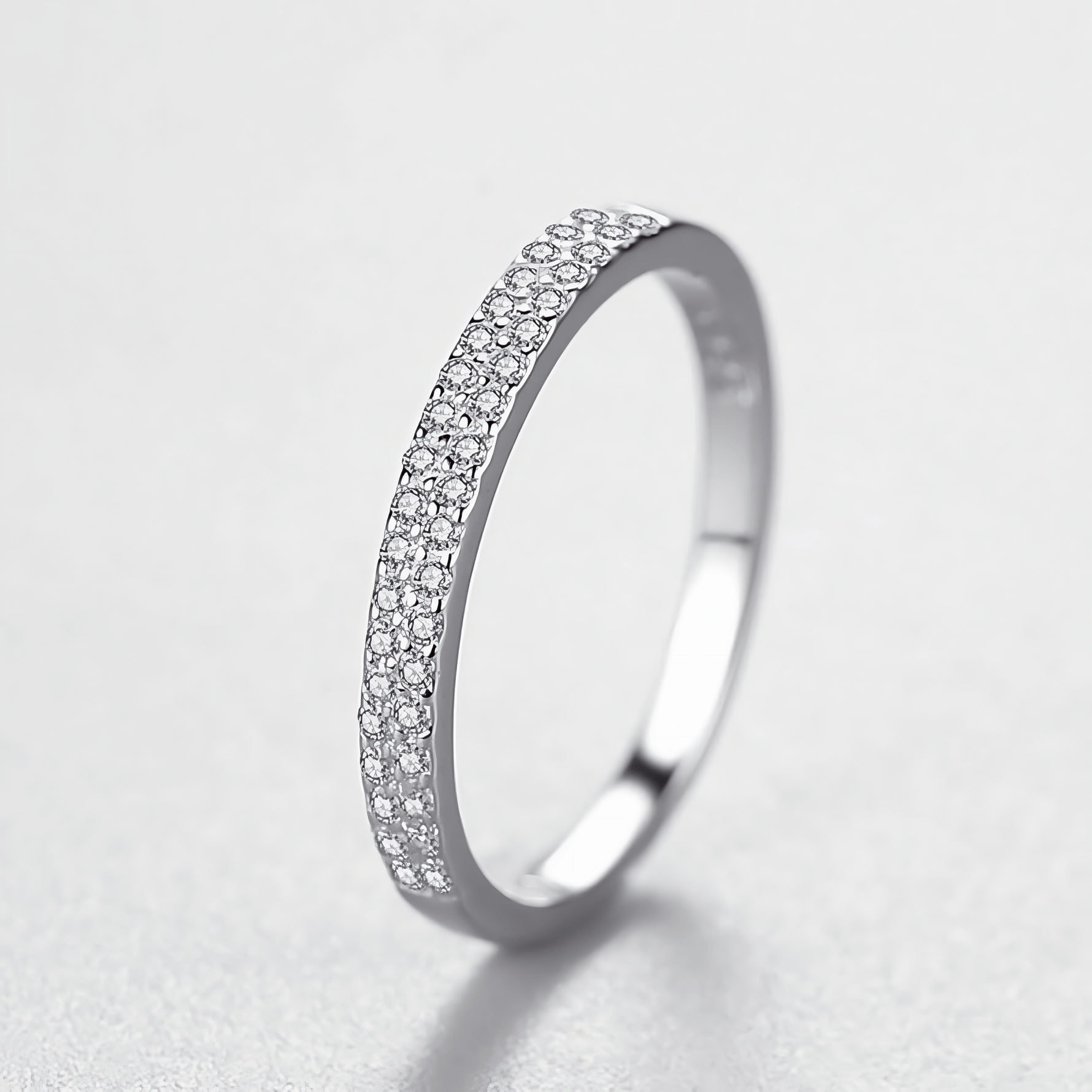 Delicate Sparkle Ring 925 Sterling Silver - NAFALUXE