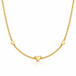 Delicate Triple Heart Bracelet – Gold on Silver - NAFALUXE