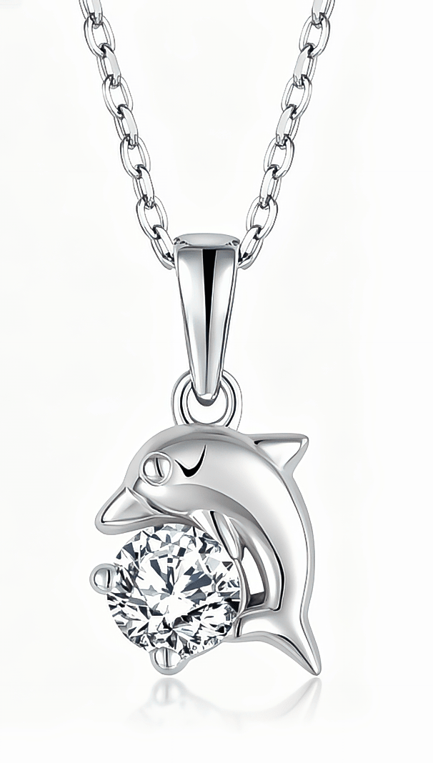 Dolphin CZ Necklace - NAFALUXE
