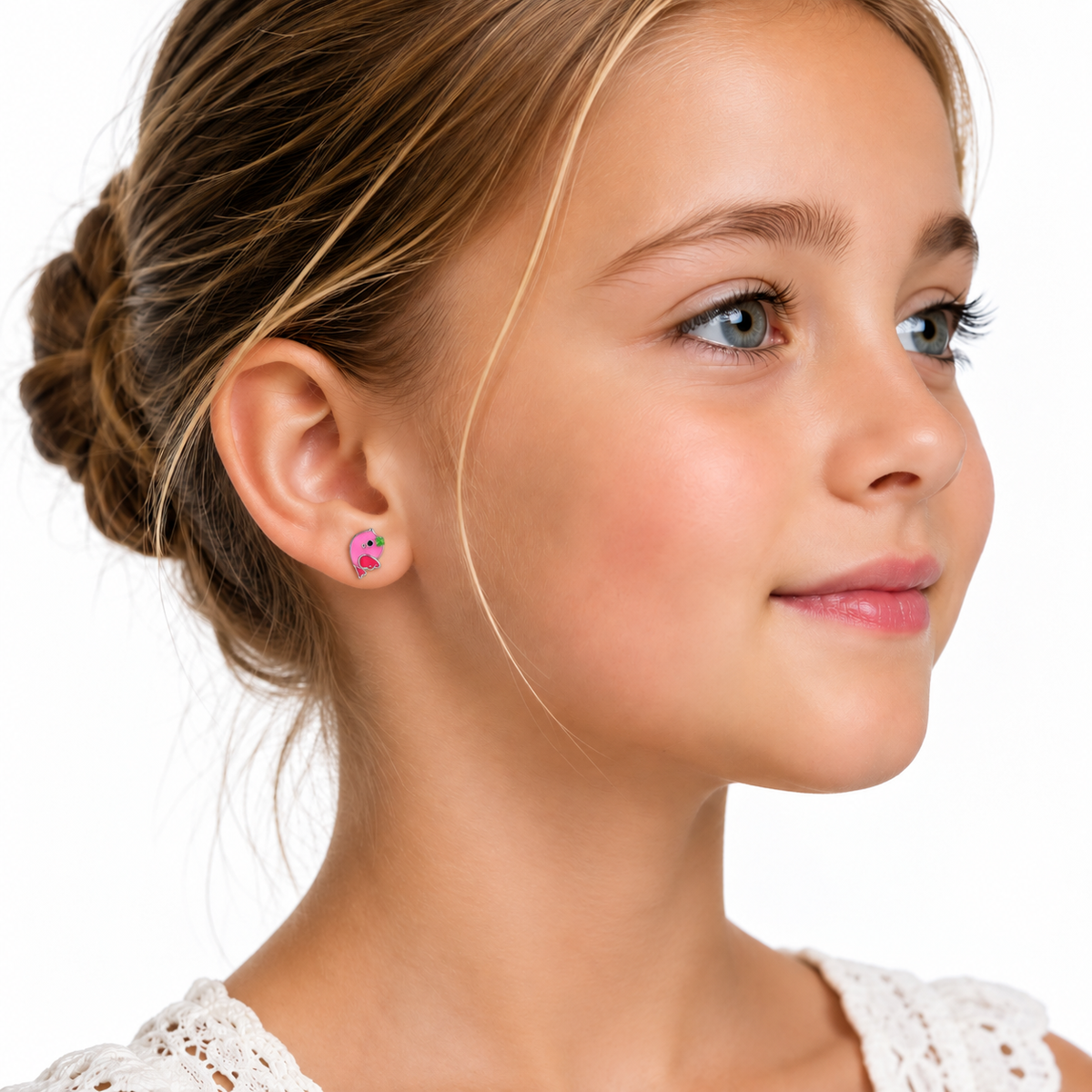 Boucles d'oreilles « Flamant rose »