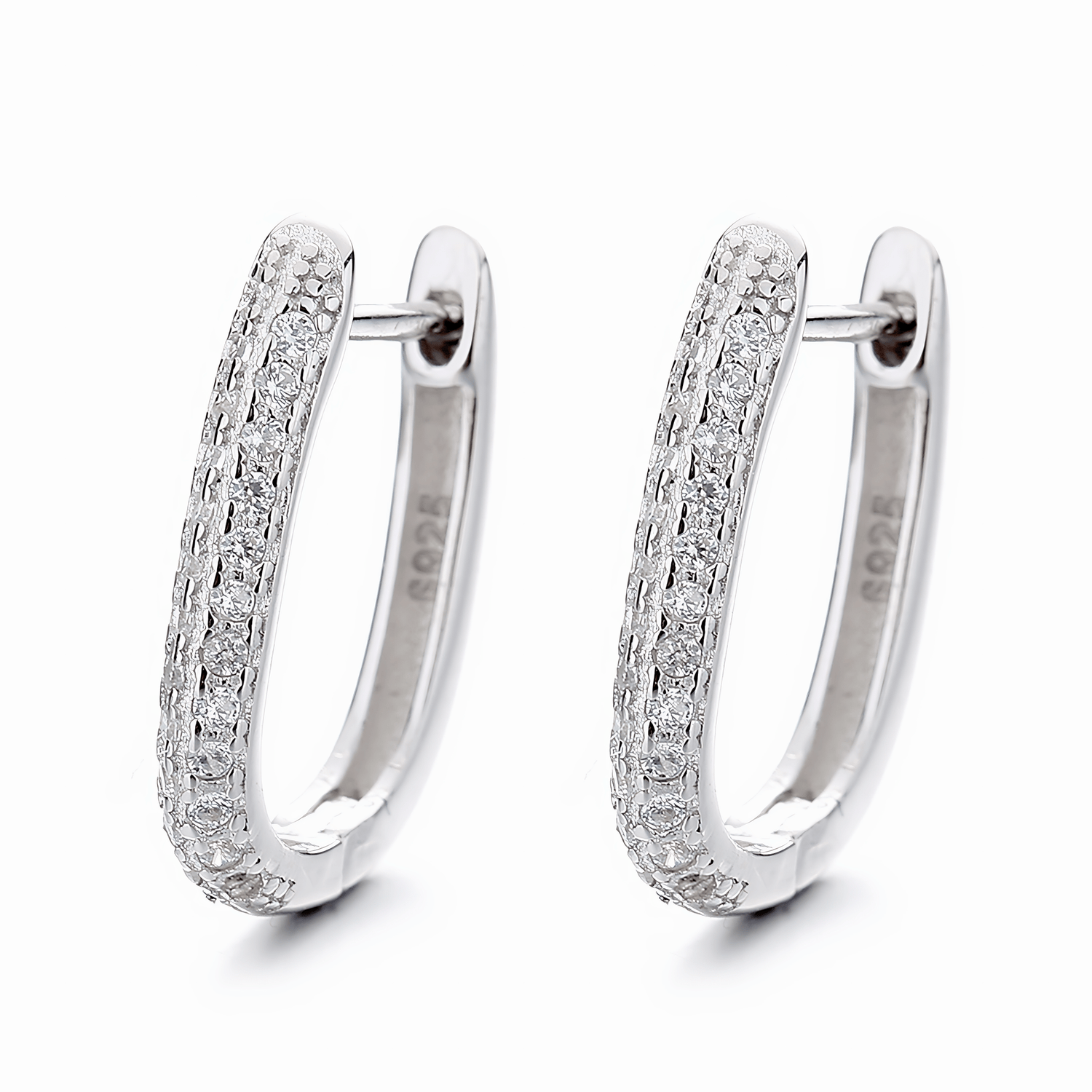 Elegant CZ Hoop Earrings - NAFALUXE