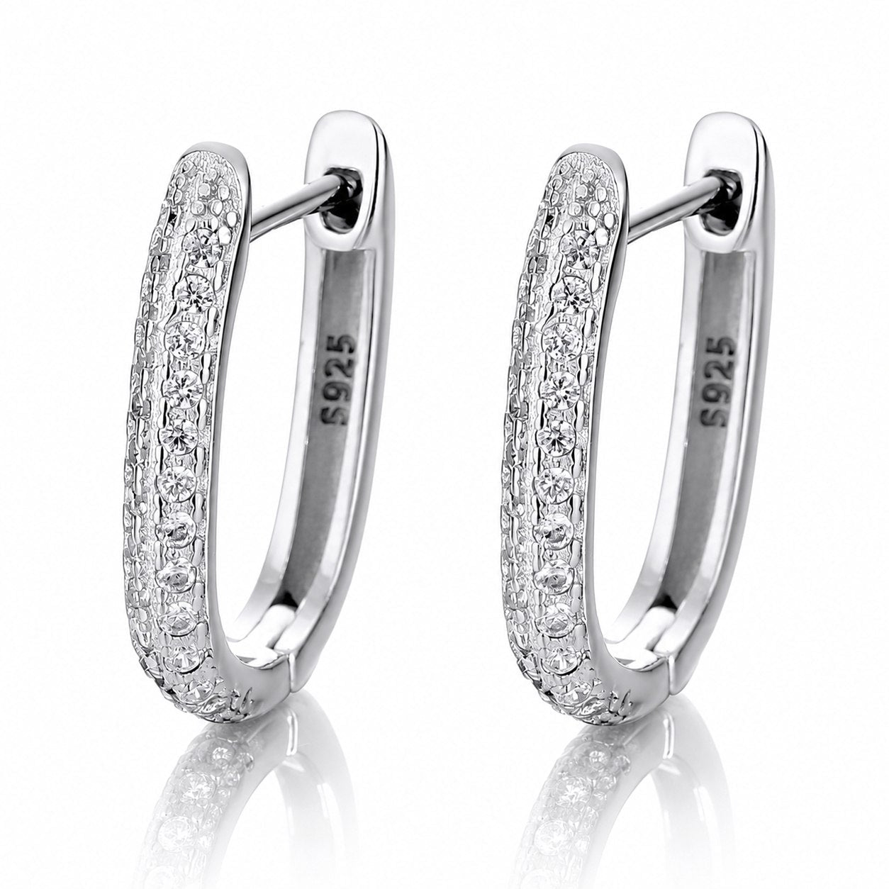 Elegant CZ Hoop Earrings - NAFALUXE