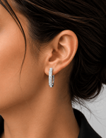 Elegant CZ Hoop Earrings - NAFALUXE