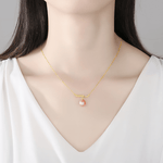 Elegant Freshwater Pearl Bar Pendant Necklace in 925 Sterling Silver - NAFALUXE